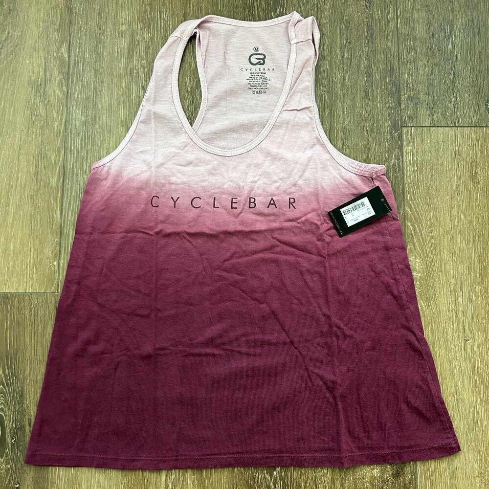 NWT CycleBar Flare Tank Maroon Ombre Size M